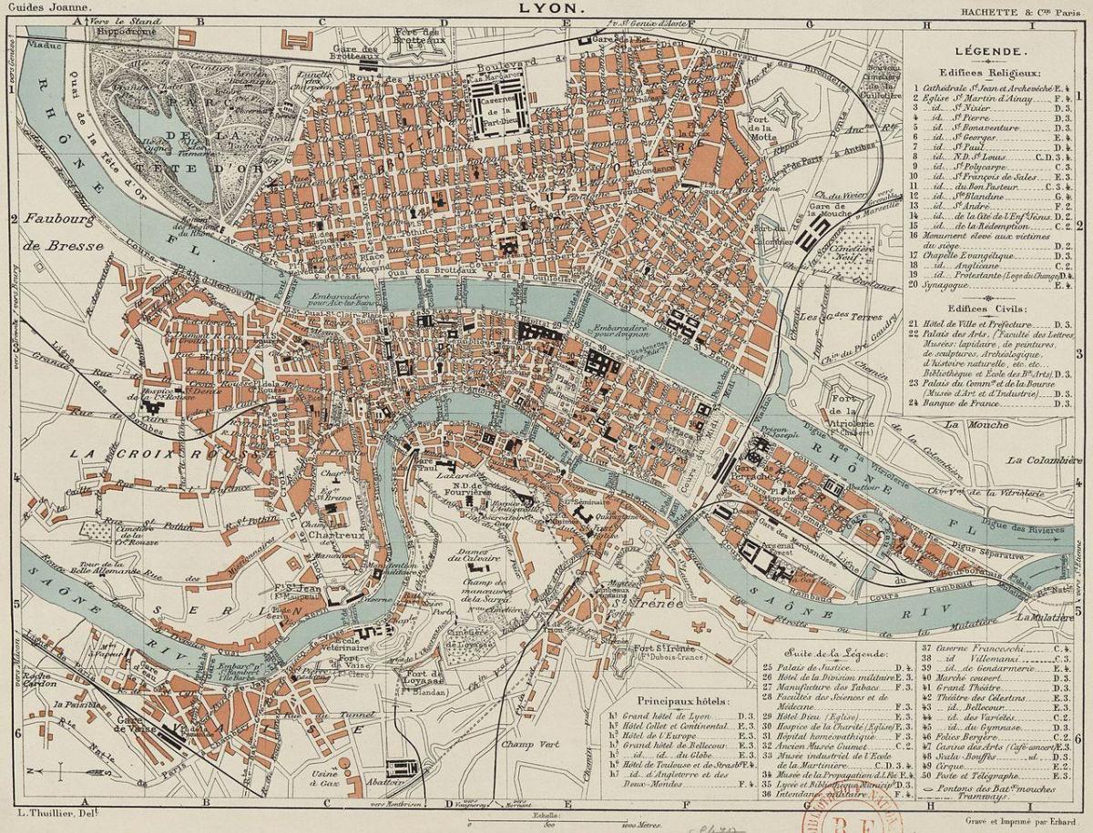 Mapa histórico de Lyon