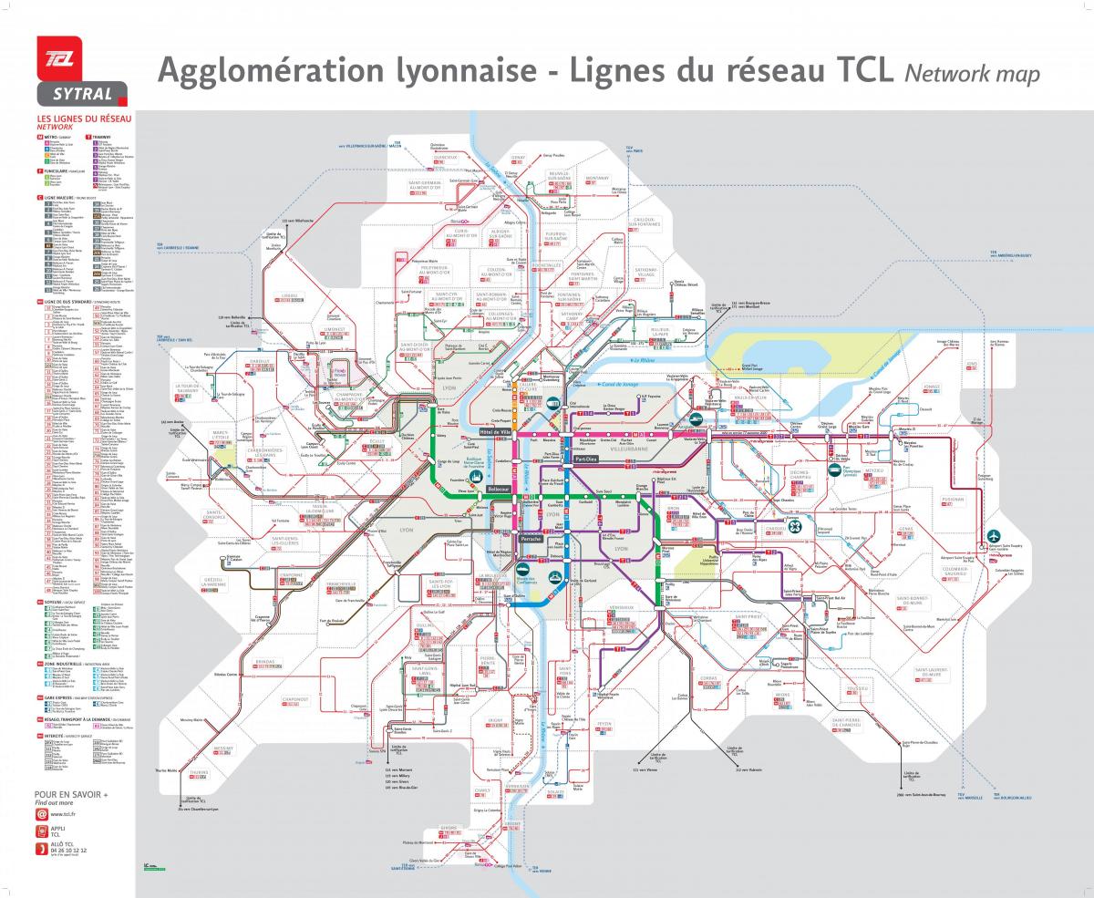 Mapa de la estación de autobuses de Lyon
